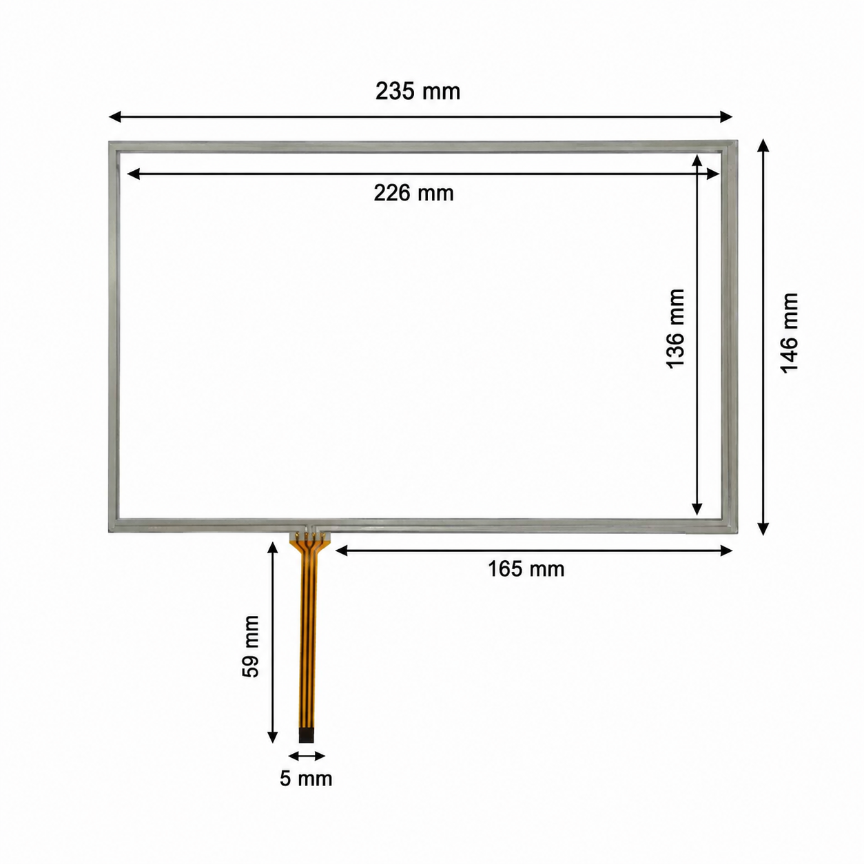 Touch Screen for MCGS TPC1061Ti HMI Panel